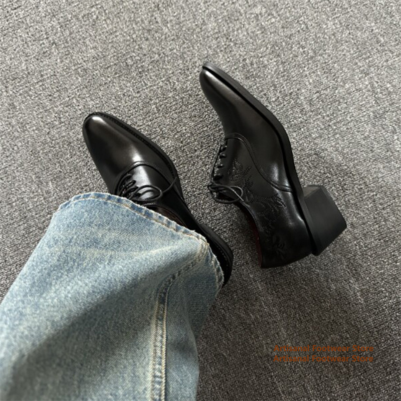 Sepatu Derby Pria Warna Hitam  - Leather Shoe Polish ulasan dan harga